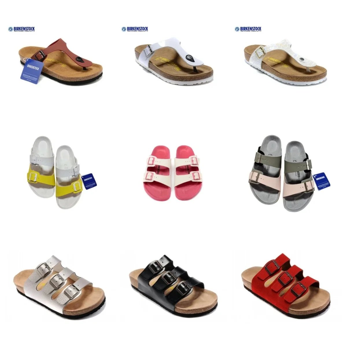 Birkenstock Gizeh Arizona Florida Comfortable Sandals Multicolor