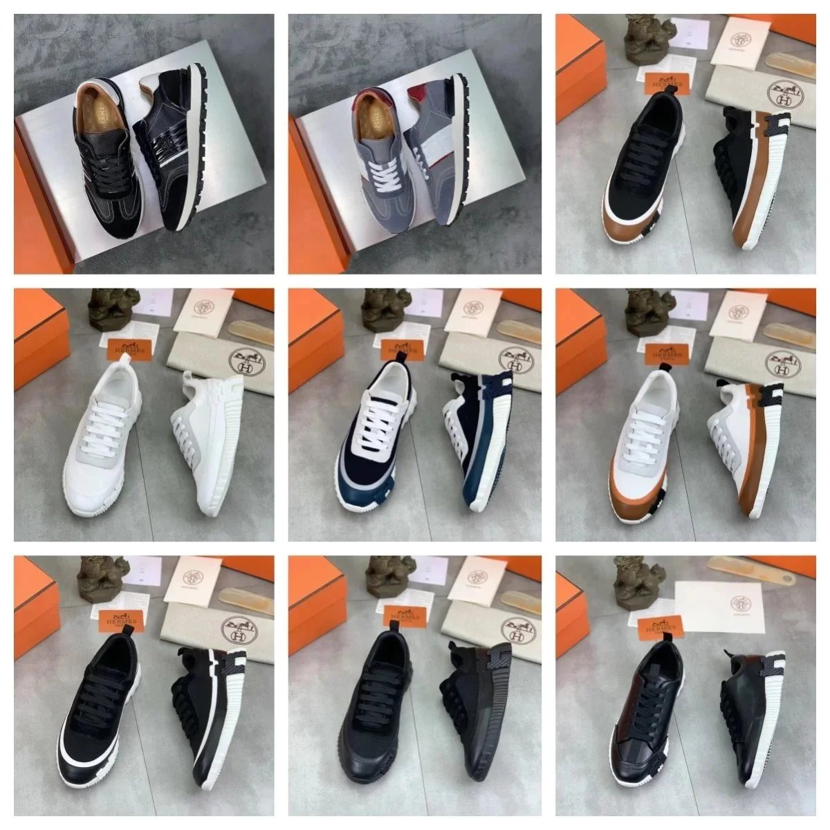 Hermes Bouncing Chunky Sneakers Multicolor