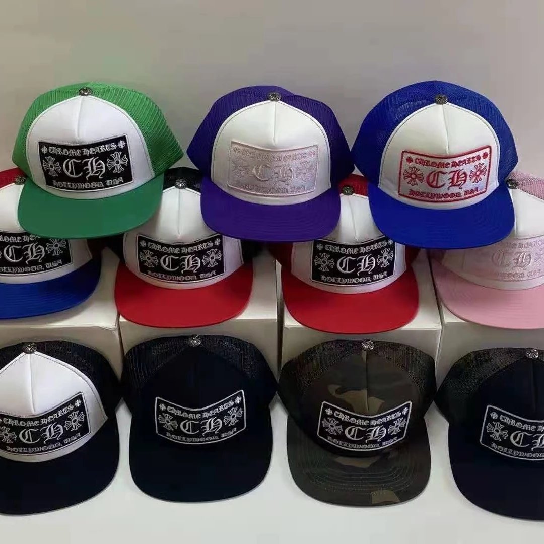 Chrome Hearts Trucker Hat Mesh Baseball Cap Multicolor