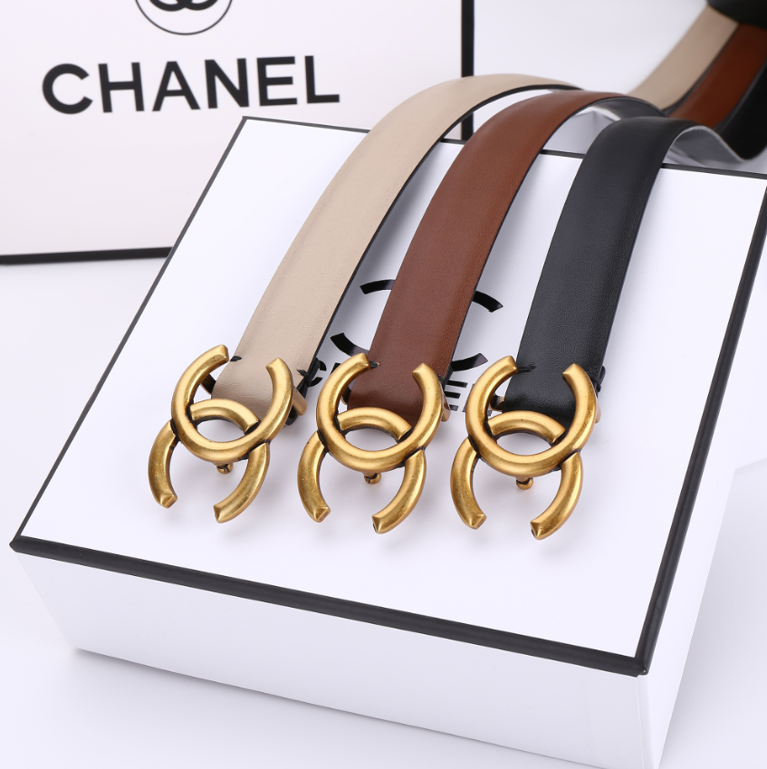 Chanel Leather Belt Minimalist Accessories Multicolor