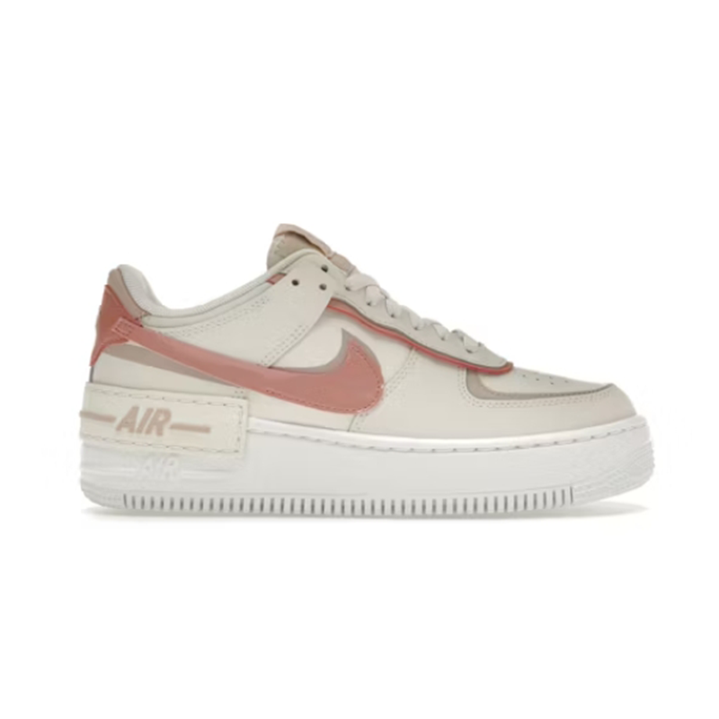 Nike Air Force 1 Shadow Chunky Sneakers White and Pink