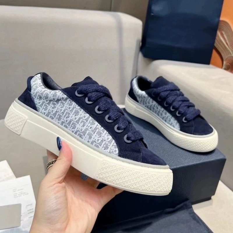 Dior Walk'n'Dior Casual Sneakers Navy and White