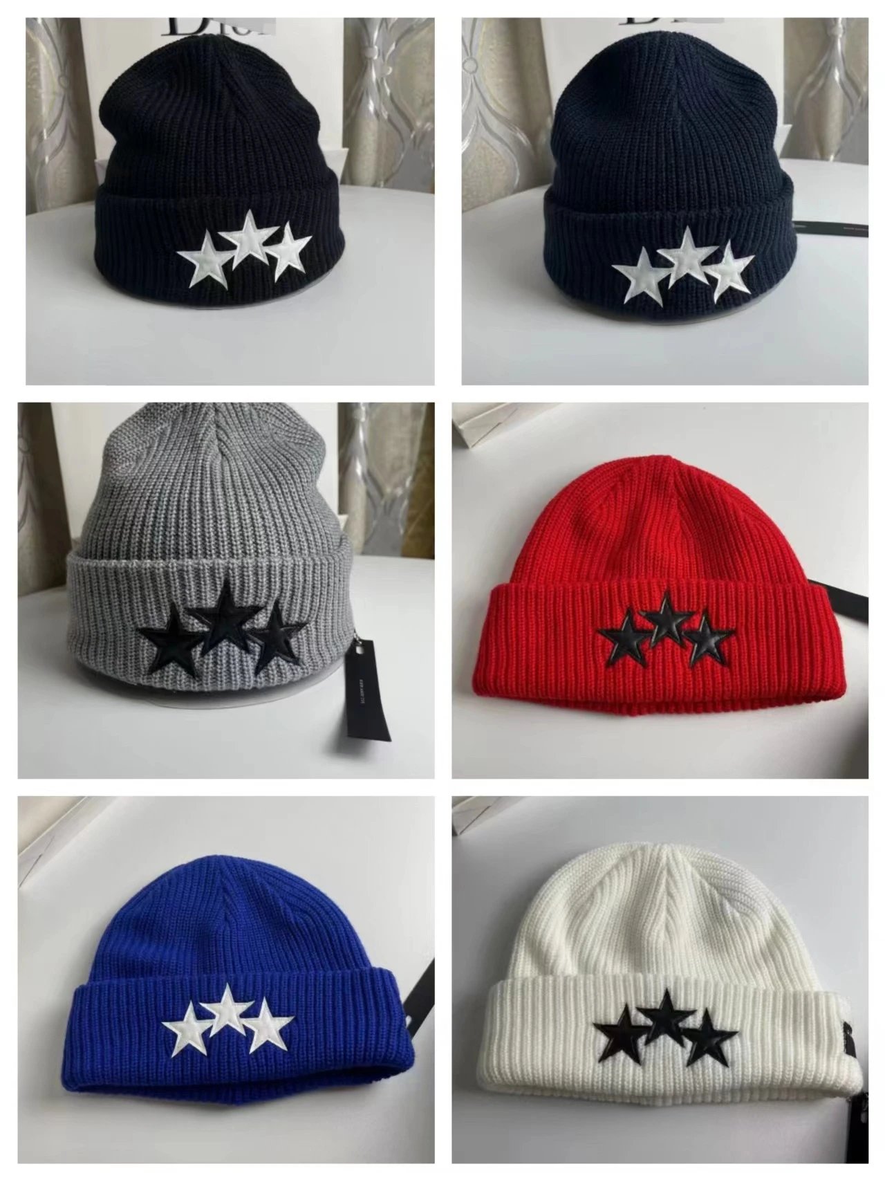 Givenchy Star Patch Knit Beanie Multicolor