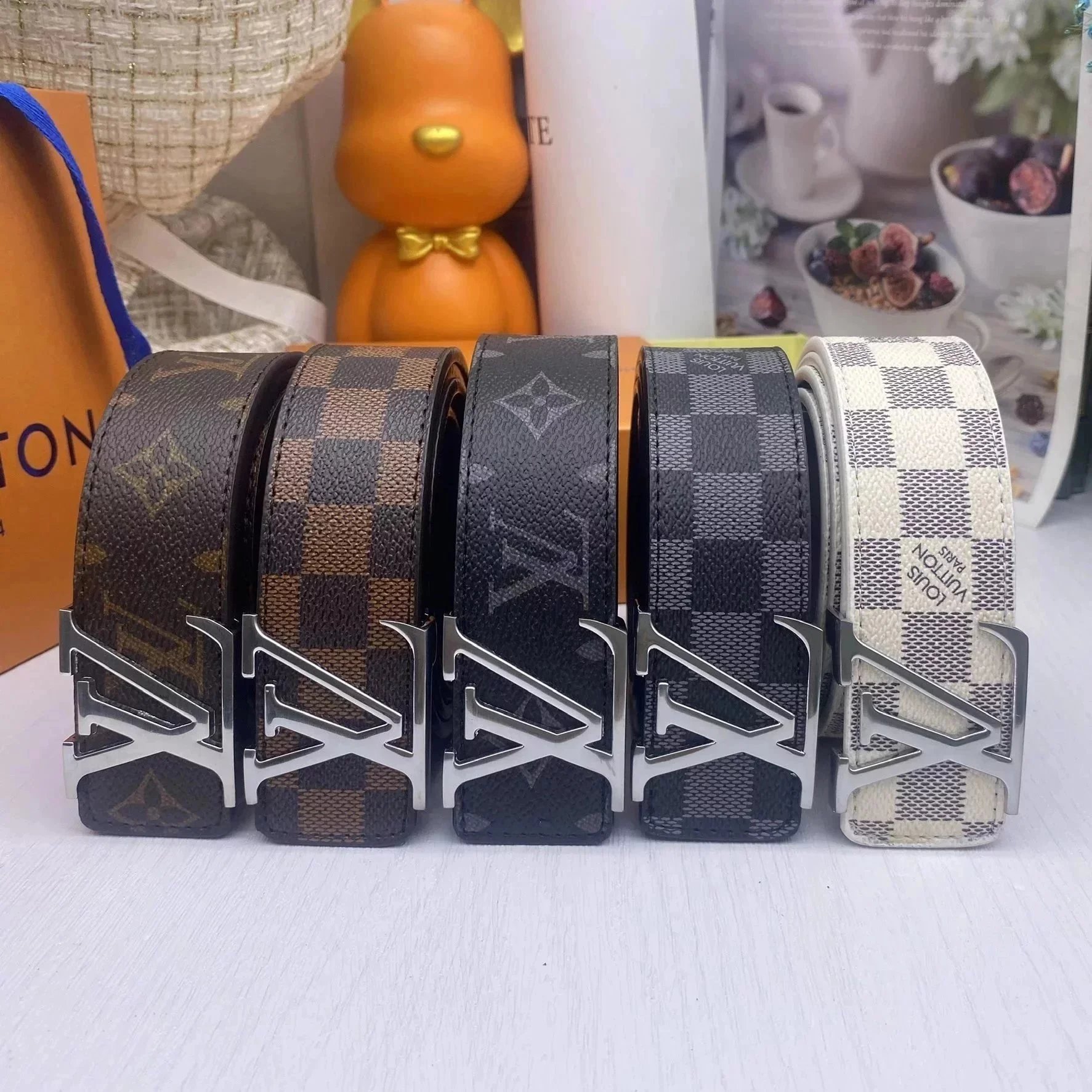 Louis Vuitton LV Initiales Classic Leather Belt Multicolor