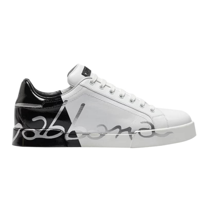 Dolce & Gabbana D&G Portofino Low Top Sneakers White and Black