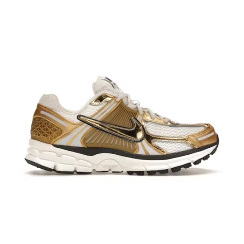 Nike Zoom Vomero 5 Metallic Gold Running Sneakers White and Gold