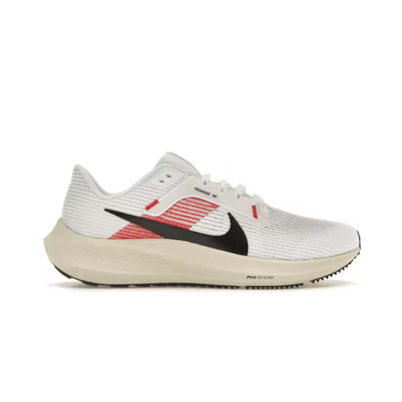 Nike Pegasus 40 Mesh Running Shoes White and Red