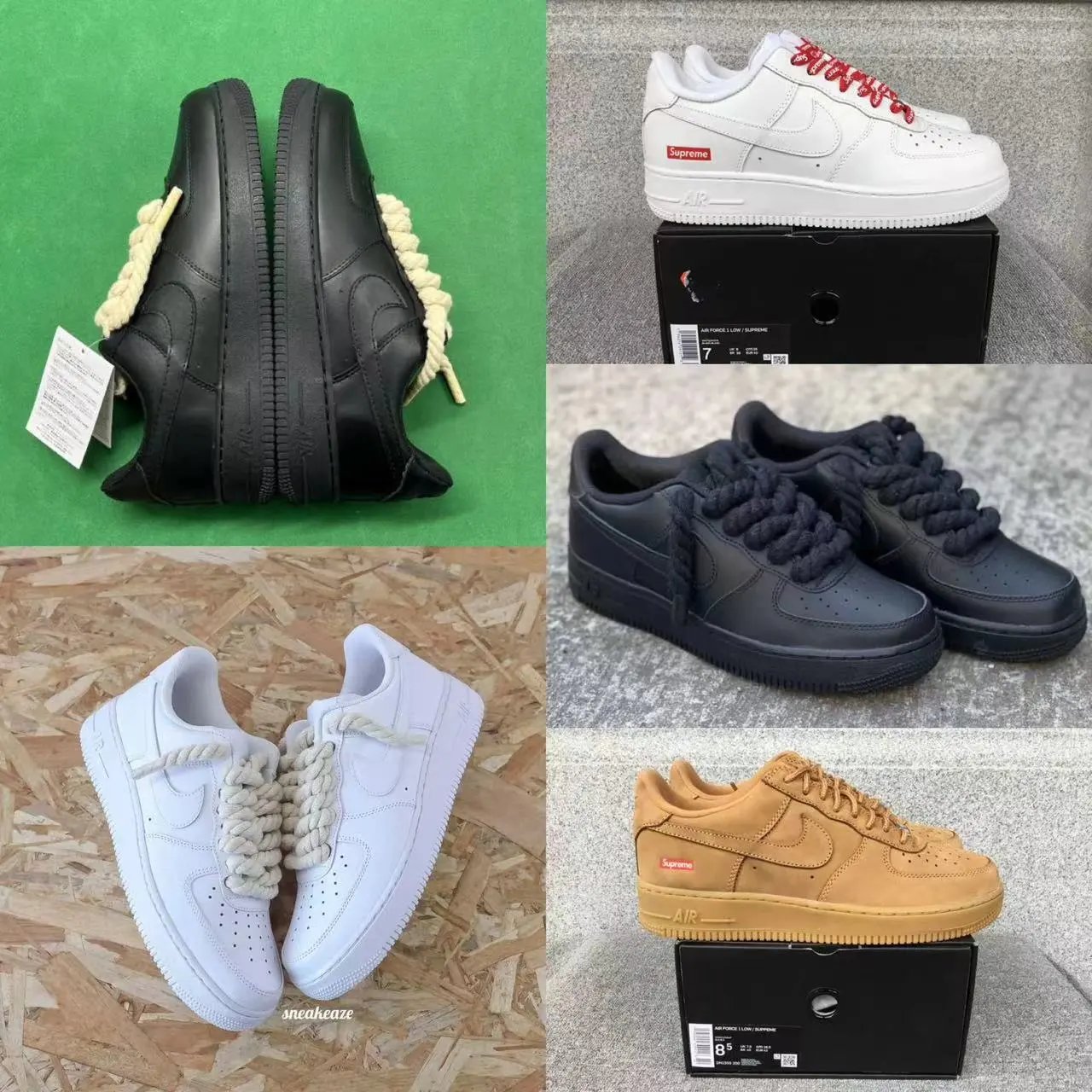 Nike Air Force 1 Low Chunky Laces Sneakers Multicolor