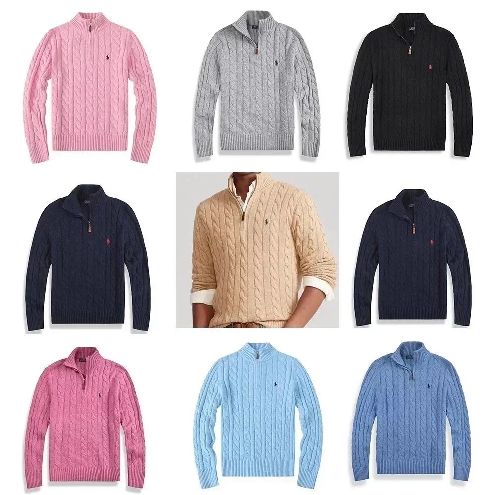 Ralph Lauren RL Cable-Knit Quarter-Zip Sweater Multicolor