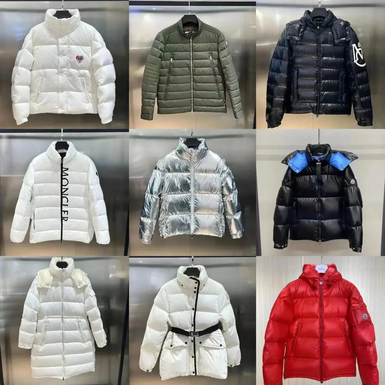 Moncler Puffer Jacket Collection Quilted Down Winter Jackets Multicolor