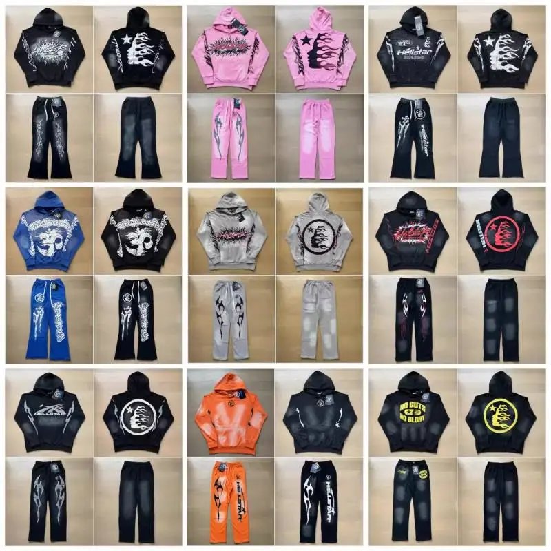 Hellstar Graphic Print Streetwear Matching Set Multicolor
