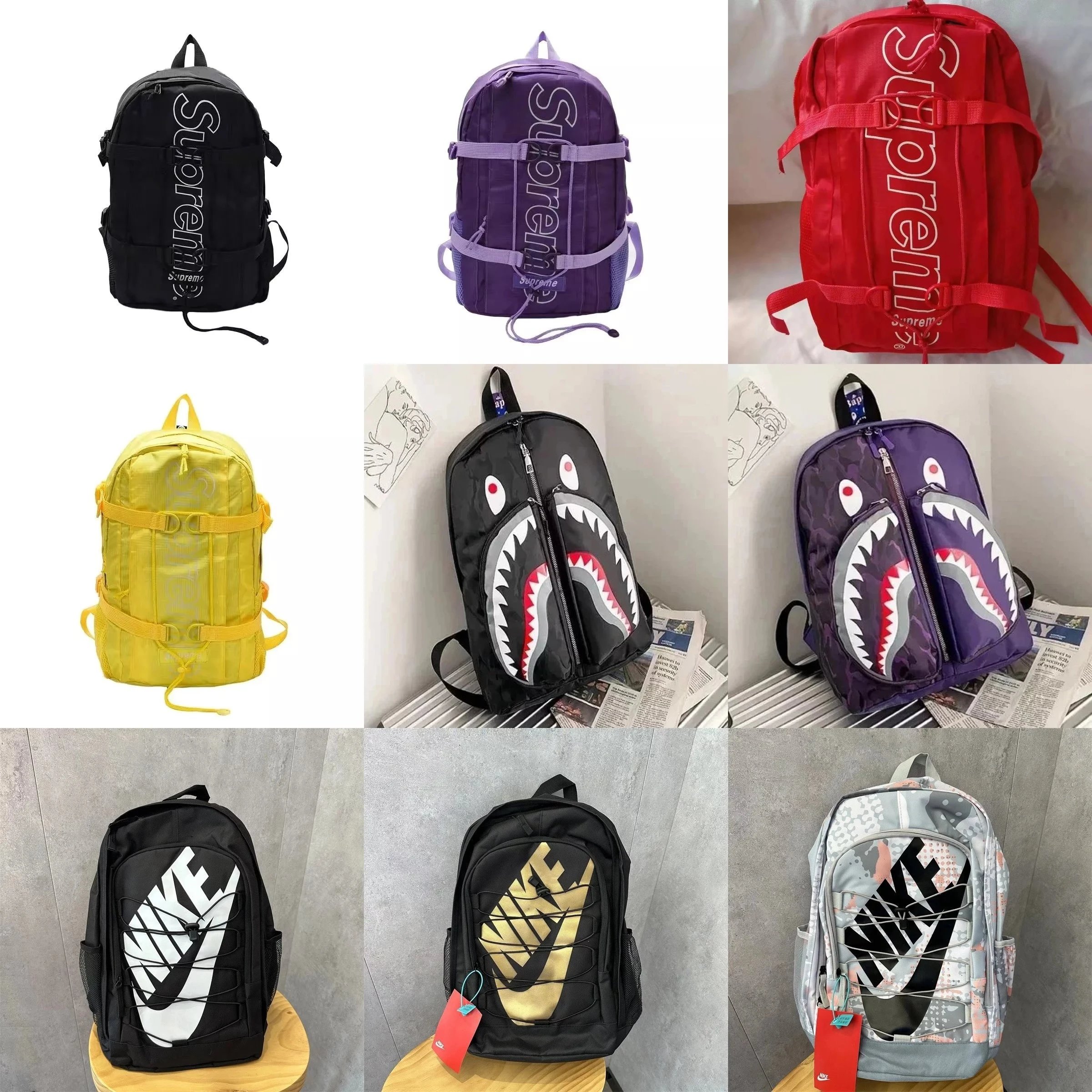 Supreme Backpack Streetwear School Bag Multicolor