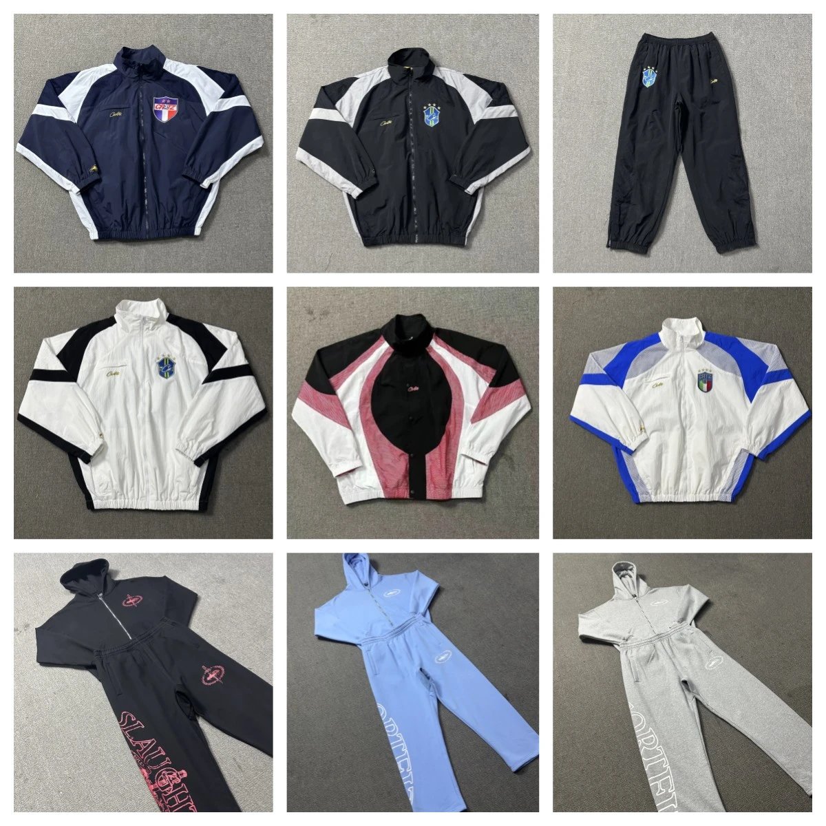 Corteiz Rules The World Vintage Streetwear Tracksuit Set Multicolor