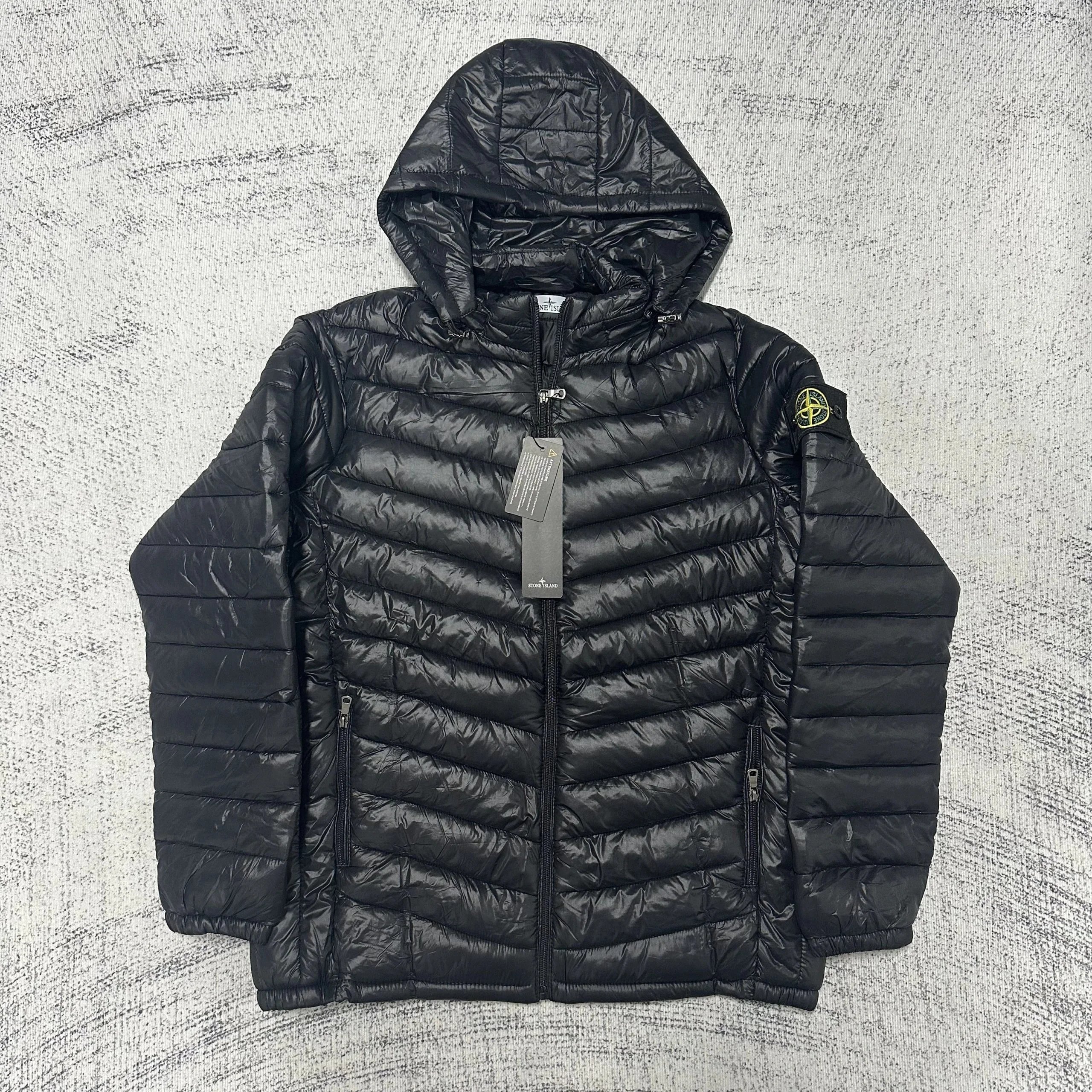 Stone Island Nylon Metal Lightweight Puffer Jacket Black