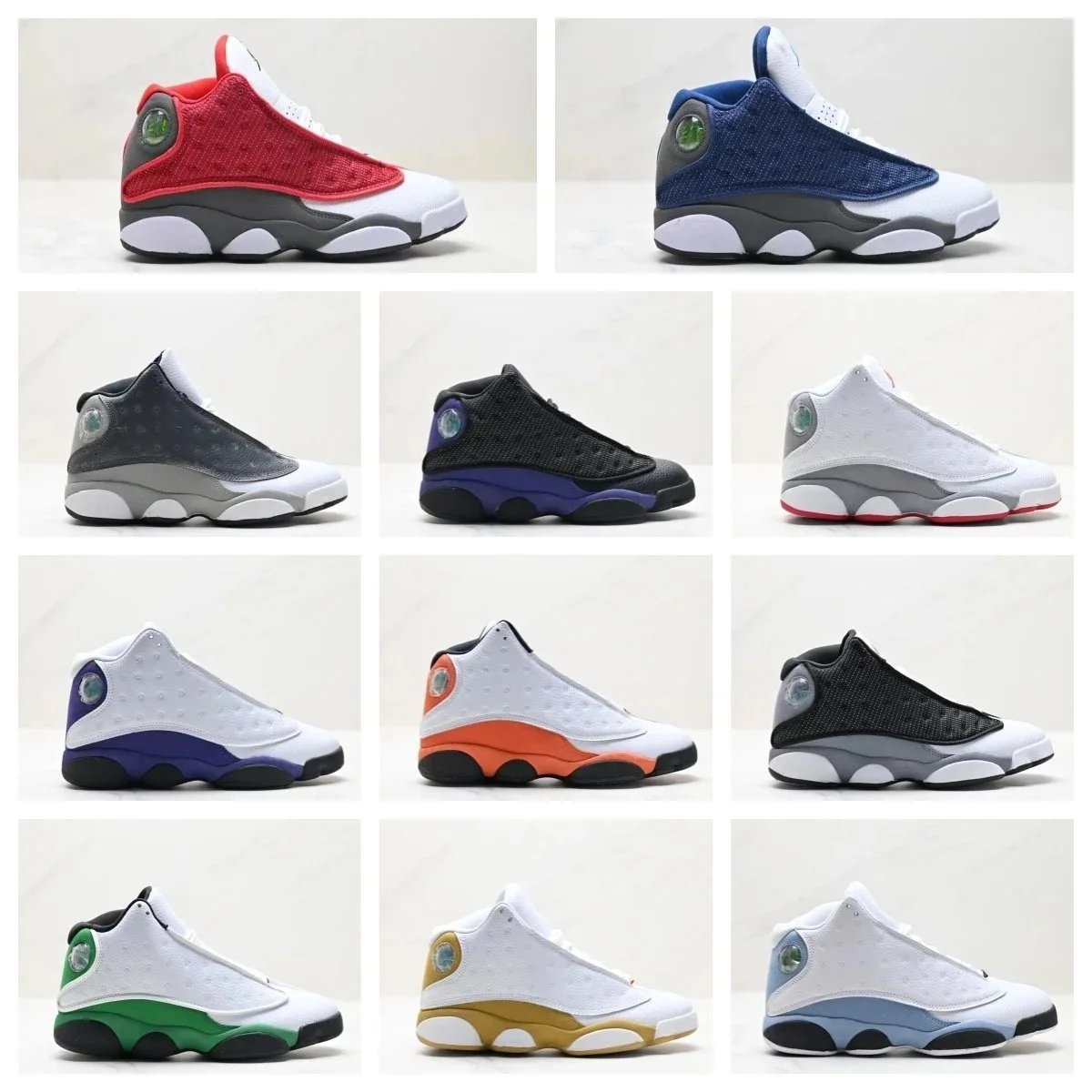 Jordan 13 Retro High Top Basketball Sneakers Multicolor