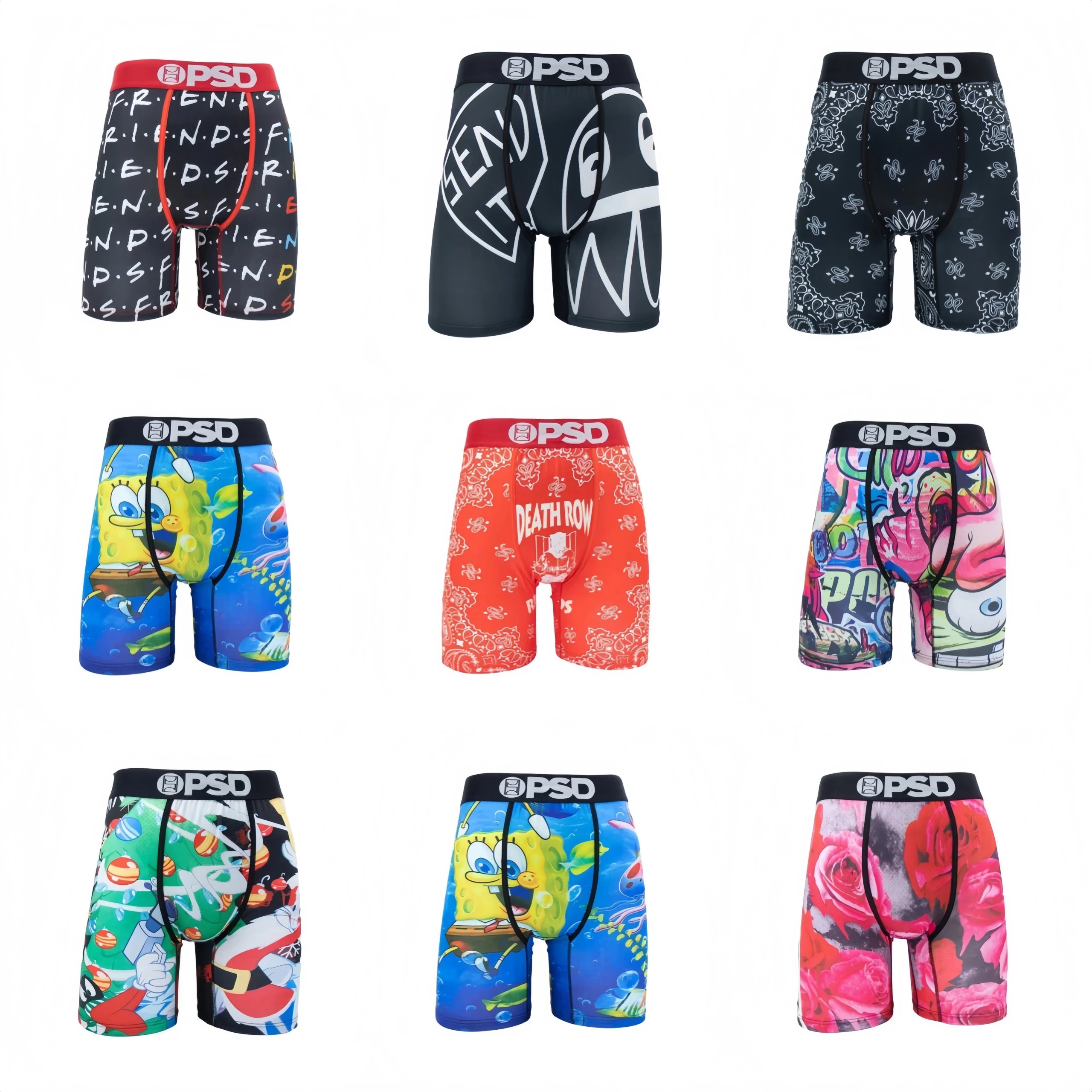 PSD Graphic Print Boxer Briefs Multicolored Underwear