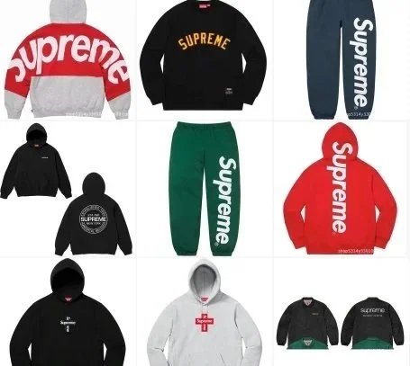 Supreme Streetwear Collection Graphic Hoodies and Sweatpants Multicolor