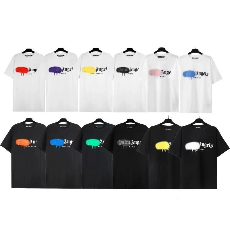 Palm Angels Spray Paint City Graphic Tee Multicolor