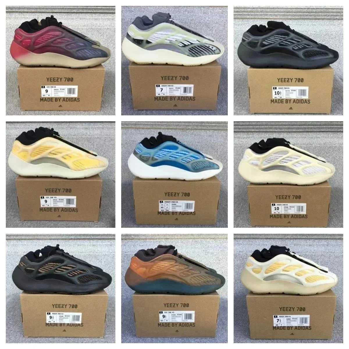 Adidas Yeezy 700 V3 Chunky Sneakers Multicolor