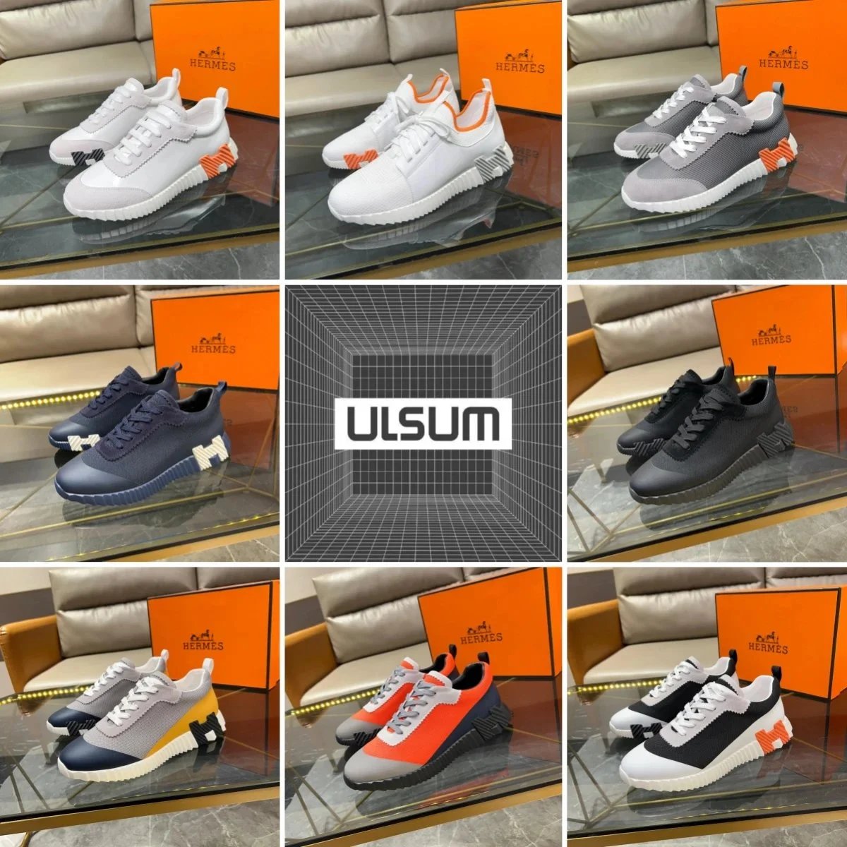 Hermes Bouncing Chunky Sneakers Multicolor