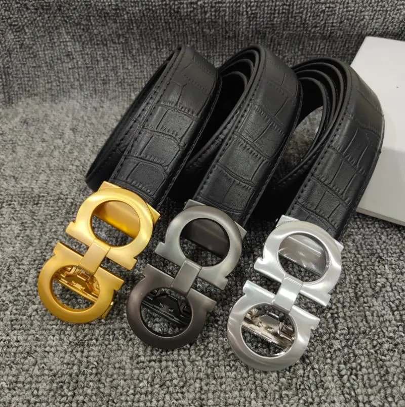 Salvatore Ferragamo Gancini Leather Belt Black