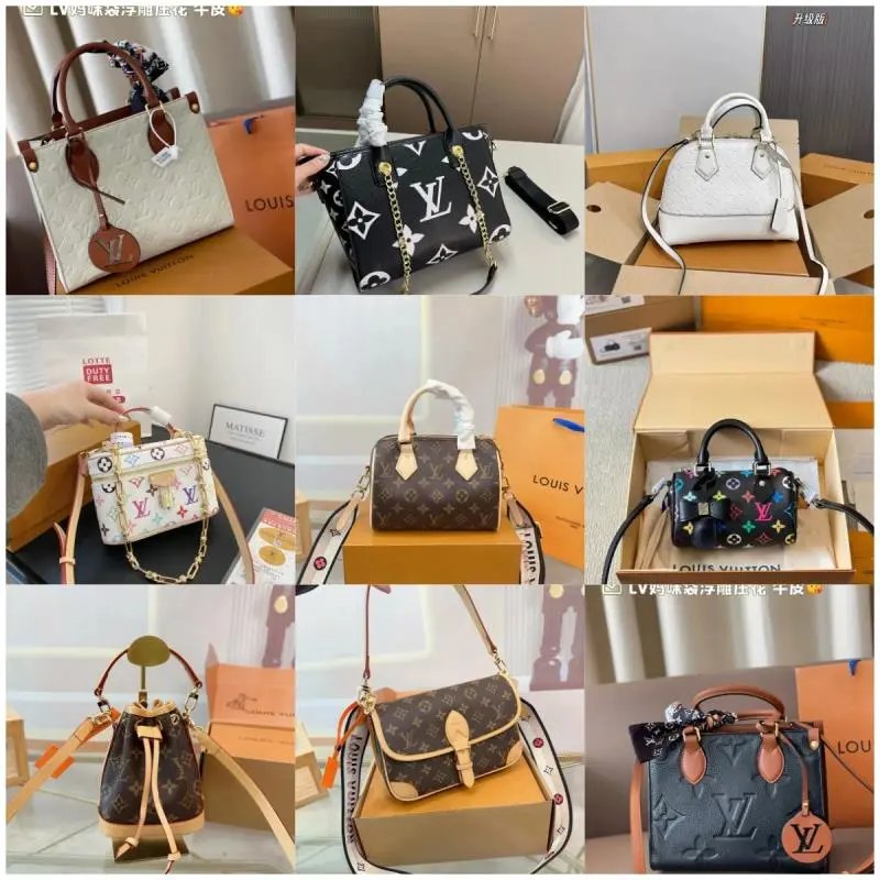 Louis Vuitton LV Monogram Collection Iconic Handbag Assortment Multicolor