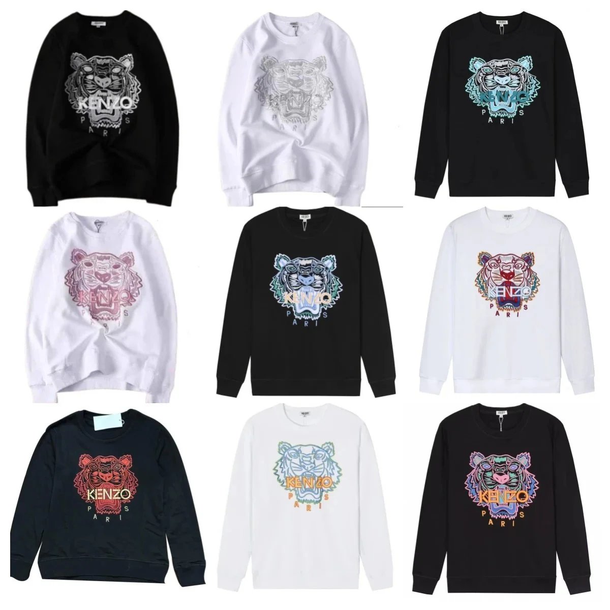 Kenzo Tiger Embroidery Graphic Sweatshirt Multicolor