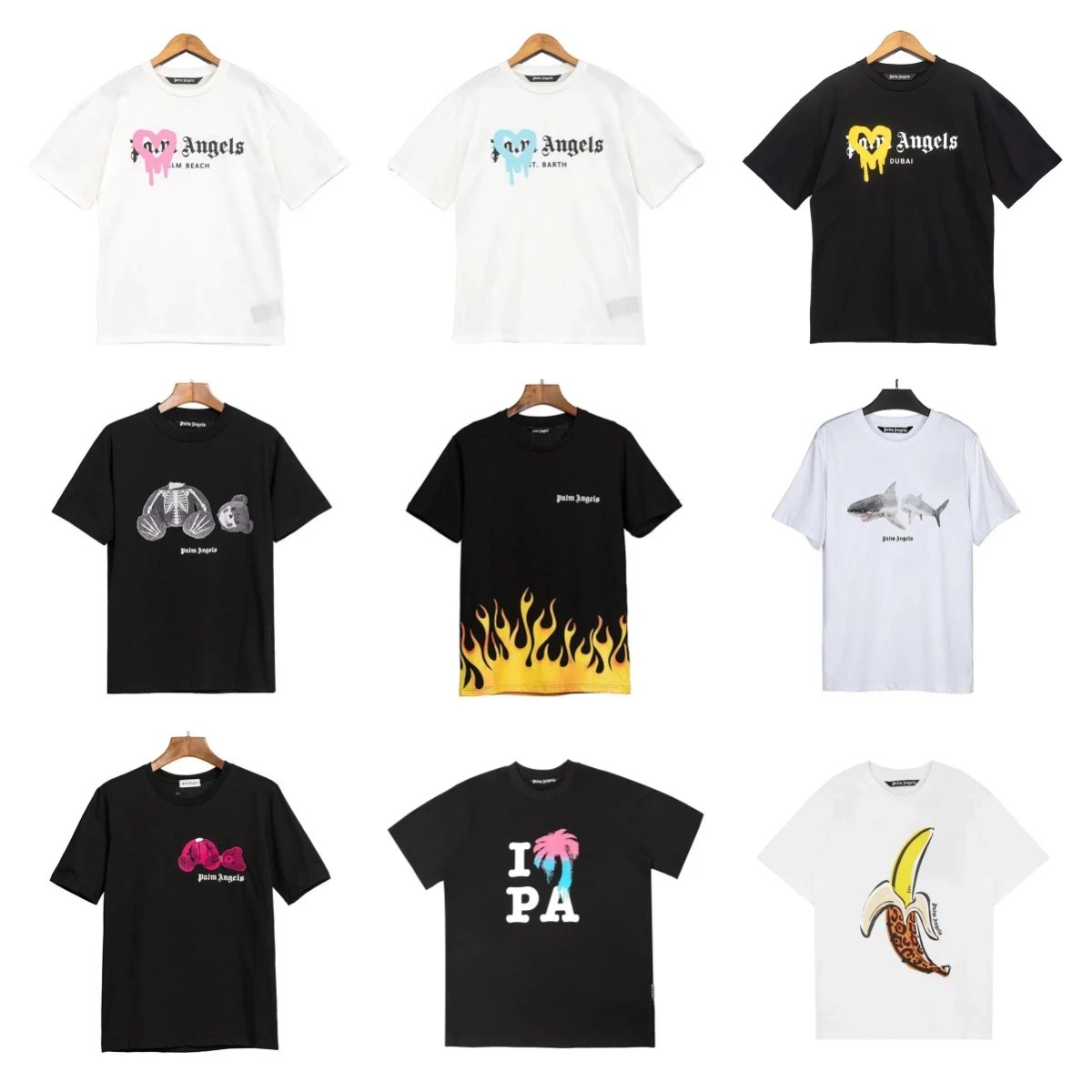 Palm Angels Graphic Print Oversized Tee Multicolor