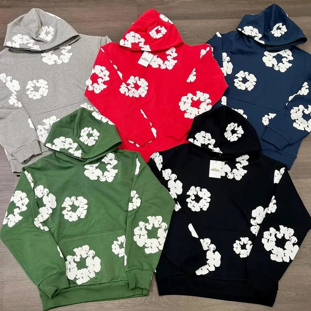 Design Floral Print Oversized Hoodie Multicolor