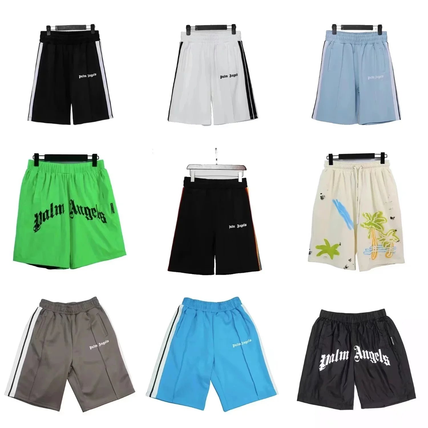 Palm Angels Track Shorts Casual Streetwear Shorts Multicolor