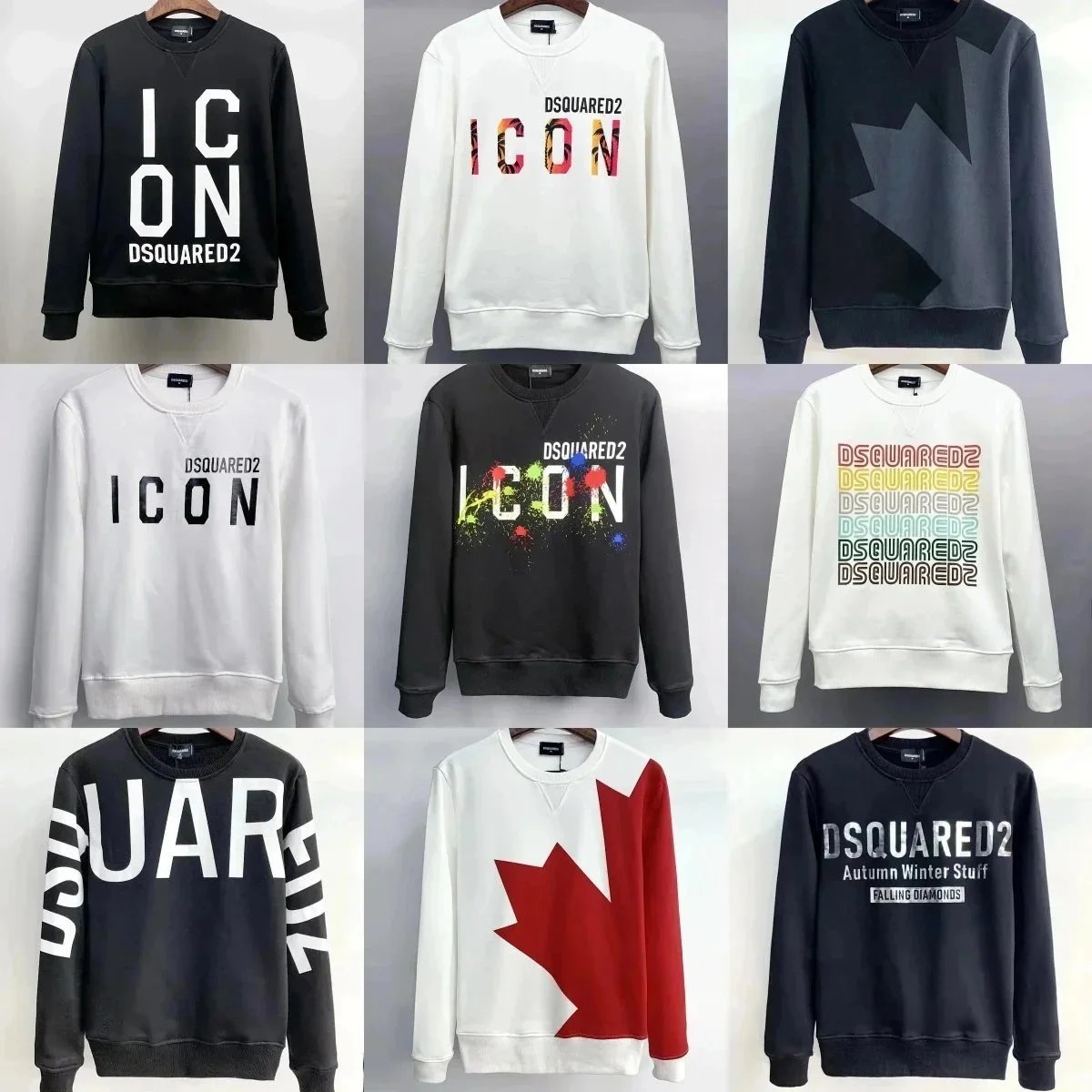 Dsquared2 D2 Icon Graphic Cotton Sweatshirt Multicolor