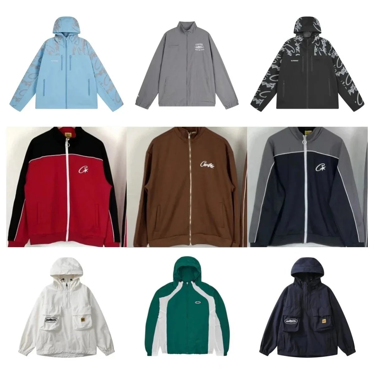 Corteiz Streetwear Jacket Collection Casual Windbreaker and Track Jacket Multicolor