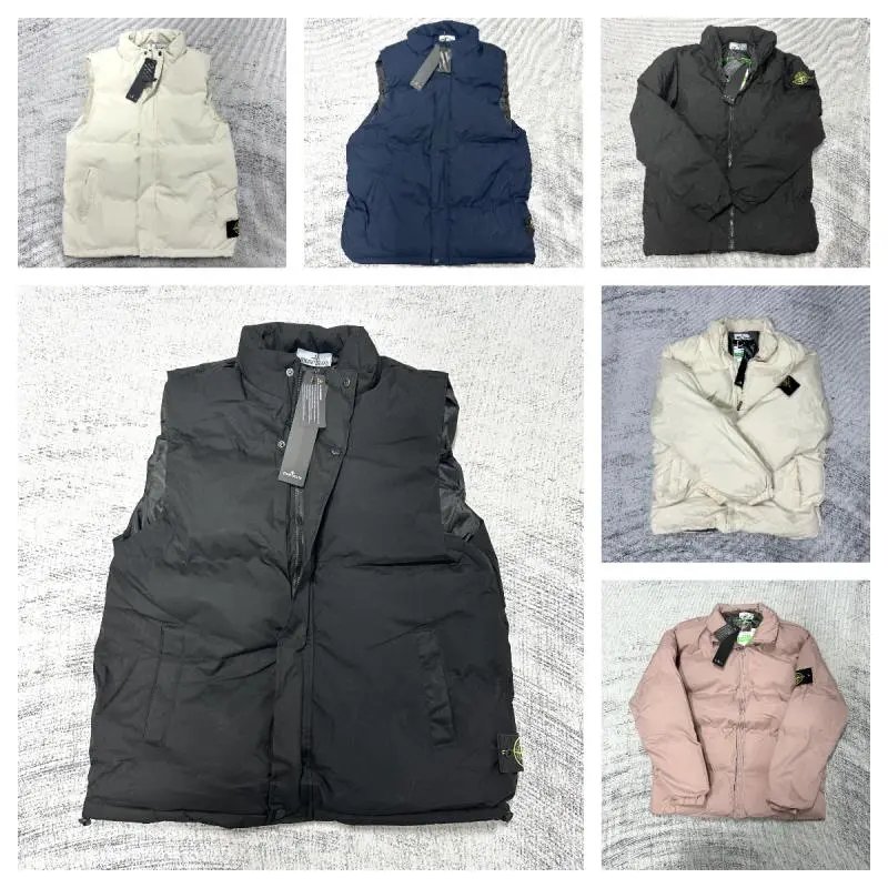 Stone Island Puffer Vest and Jacket Down Puffer Jacket Black