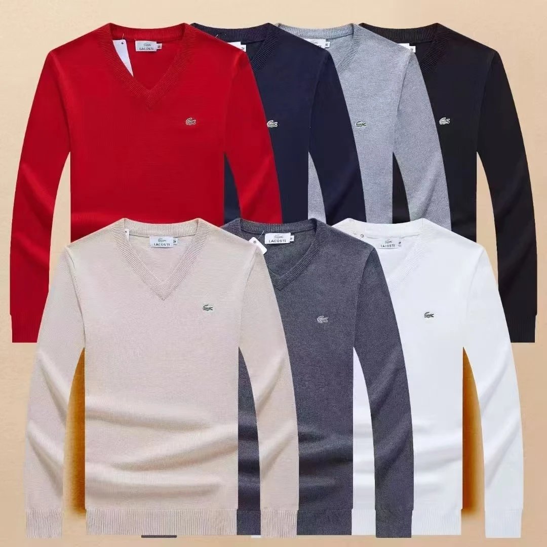 Lacoste V-Neck Knit Sweater Multicolor