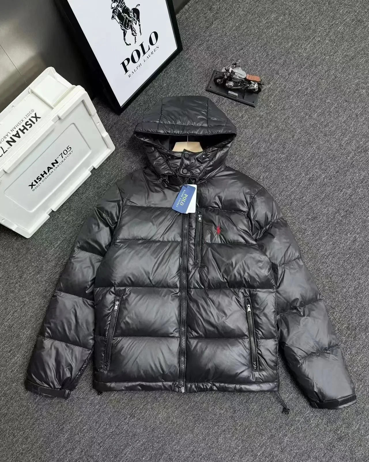 Ralph Lauren RL Puffer Lightweight Down Jacket Black