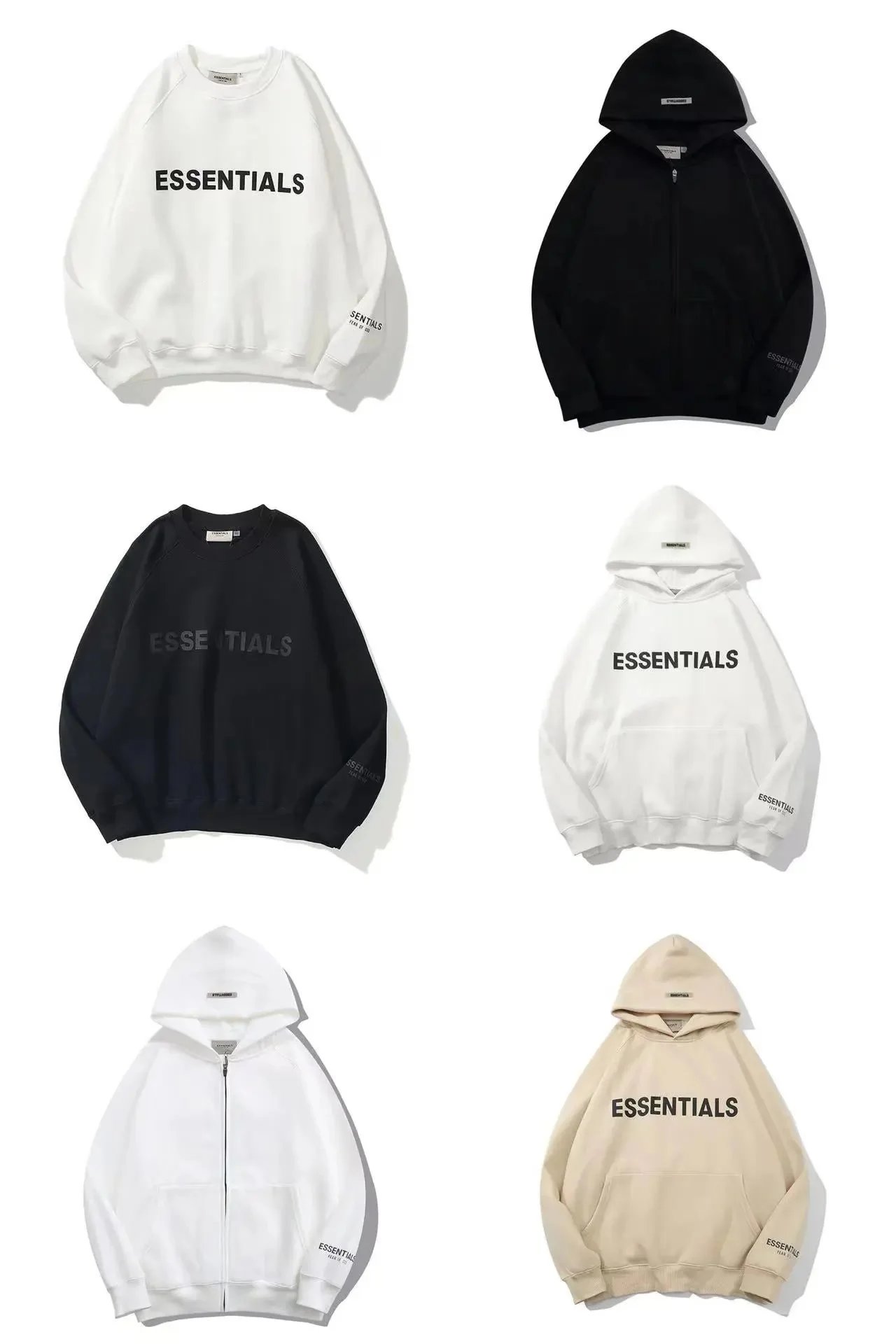 Fear of God Essentials Graphic Print Oversized Hoodie and Sweatshirt Multicolor