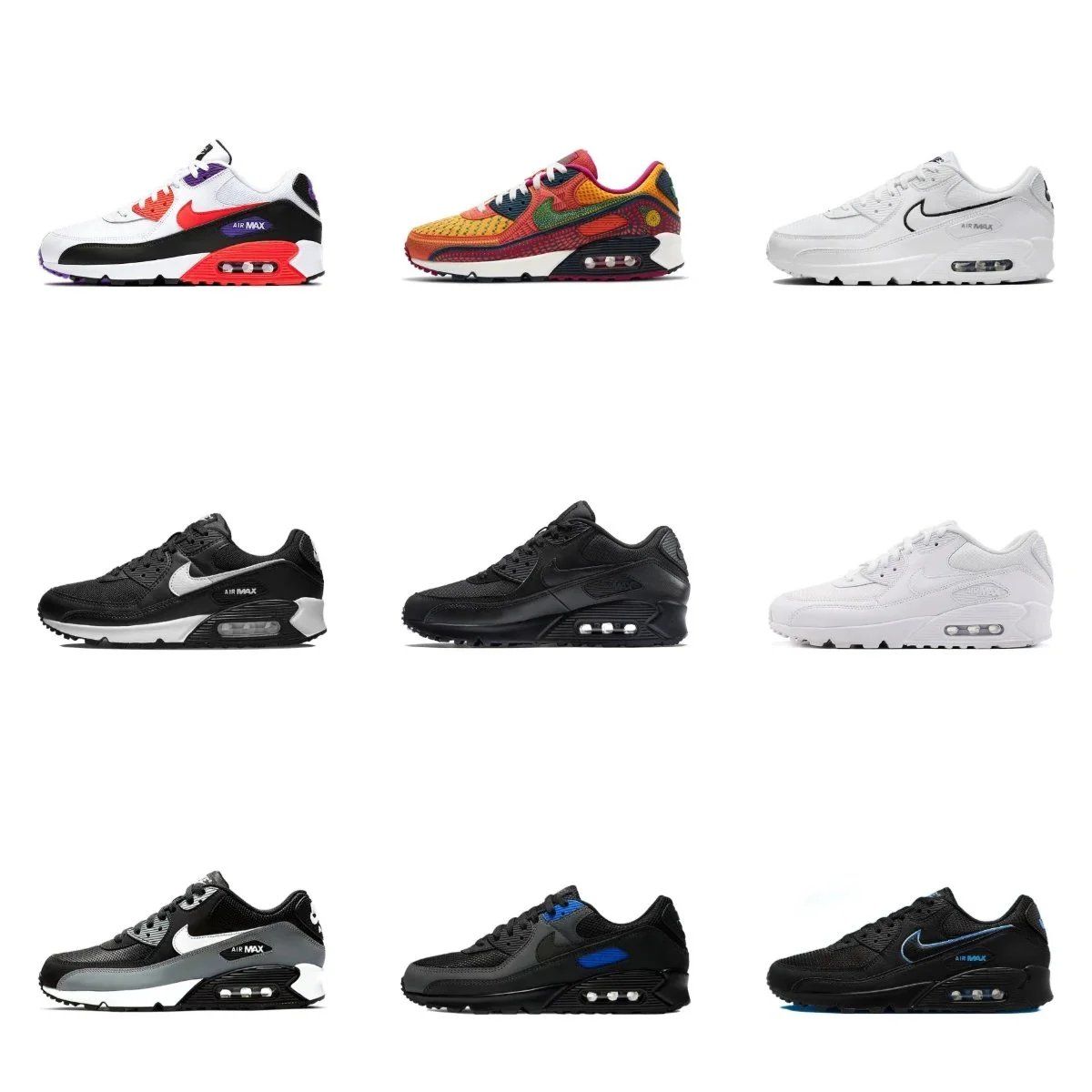 Nike Air Max 90 Chunky Retro Sneakers Multicolor