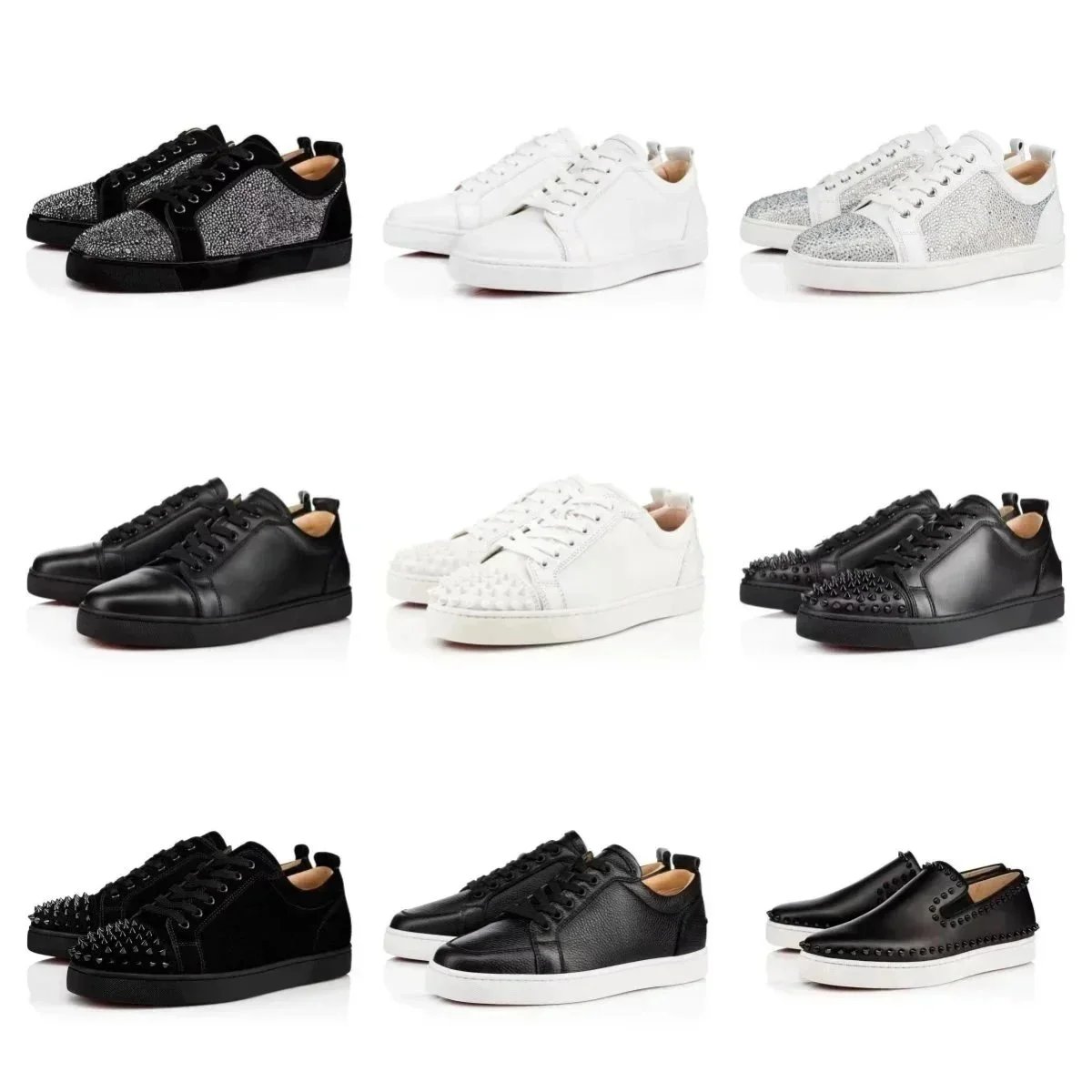 Christian Louboutin Louis Junior and Louis Spikes Luxury Sneakers Multicolor