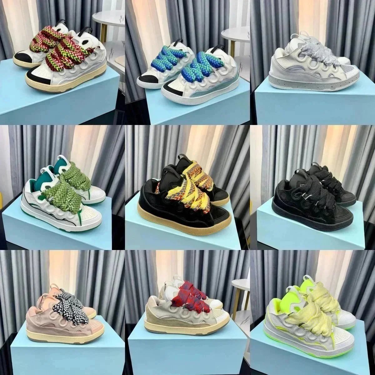 Lanvin Curb chunky skate sneakers Multicolor