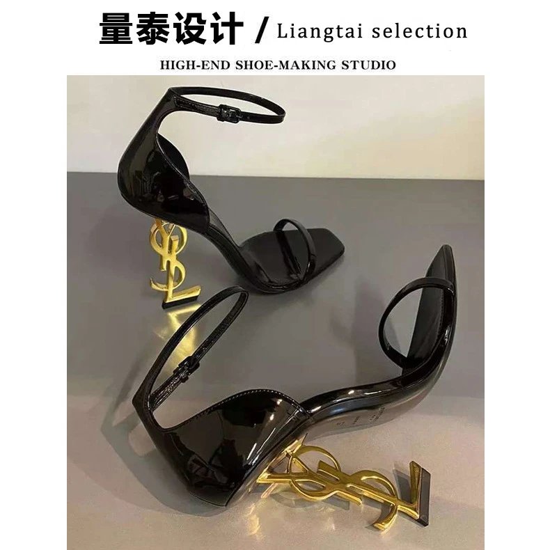 【ABC 40】Women's ultra-high heel stylish thin heel square toe sandals