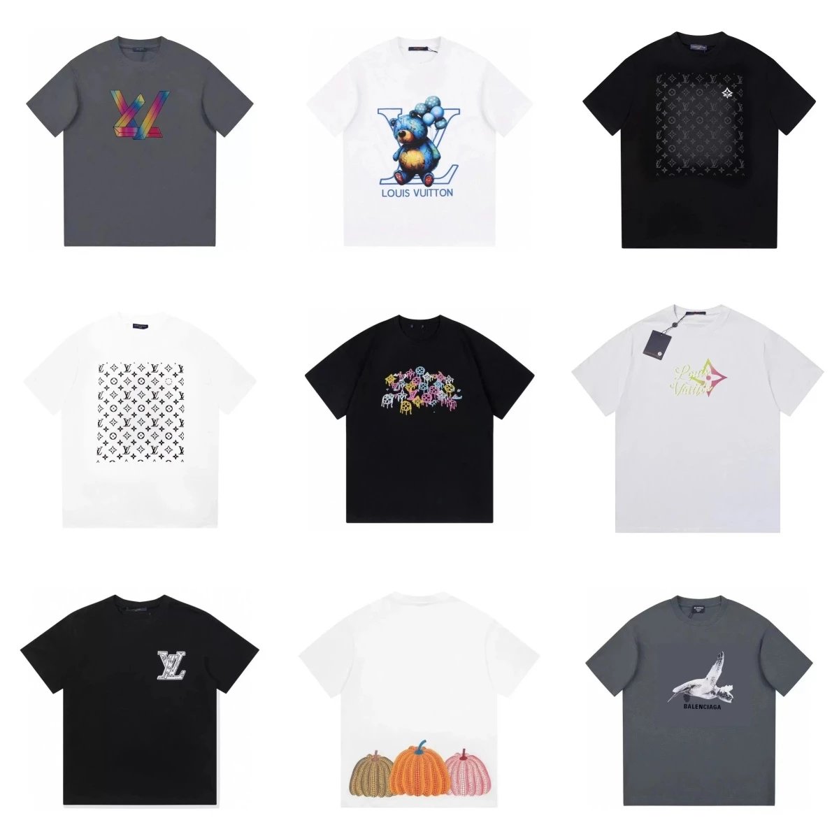 Summer Fashion All-match Loose Men's and Women's Couple T shirt-002