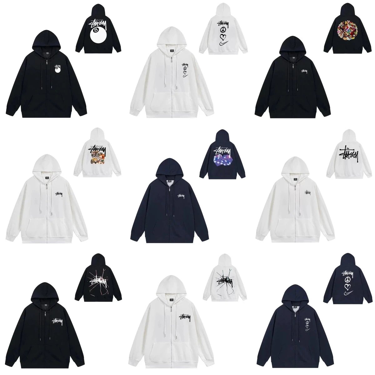 Hoodie zip-up cardigan jacket