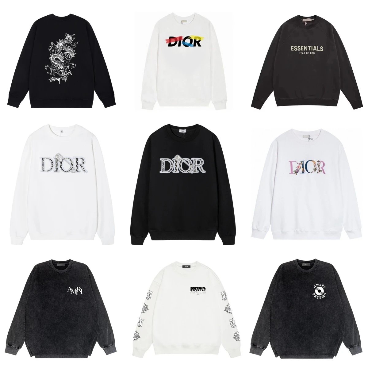 Thin cotton crew-neck hoodie for men and women