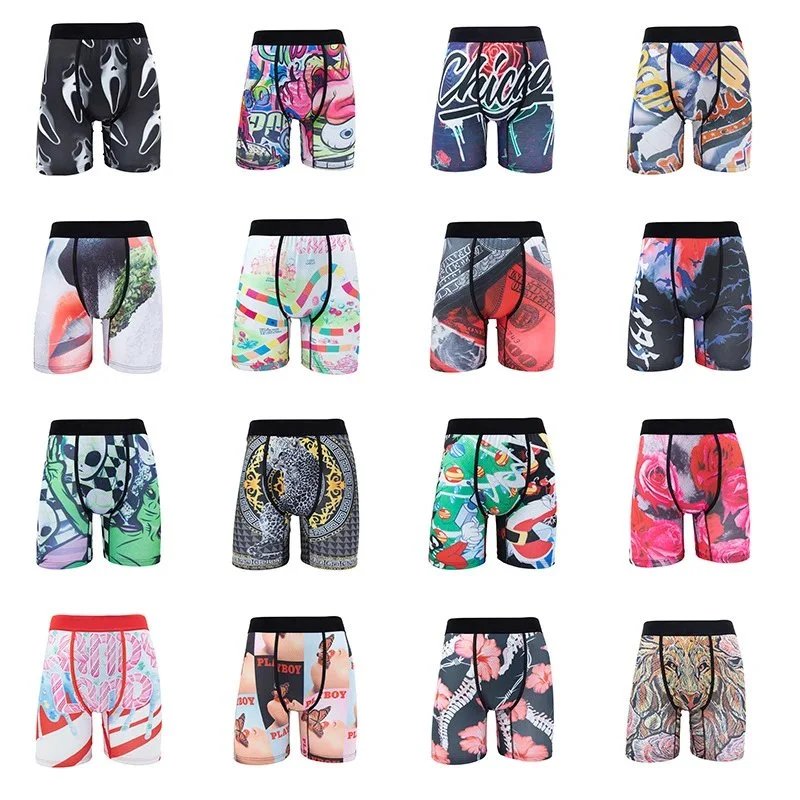 Big Devil Face Tricky Cross Border Men's Boxer American Shorts Basketball Sports Pants Boxer Panties-SQ 002 5 B(close-fitting clothes do not return or 